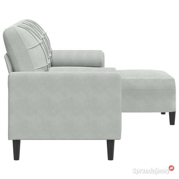 3osobowa sofa z podnóżkiem jasnoszara 180 Sofy i kanapy Warszawa sprzedam