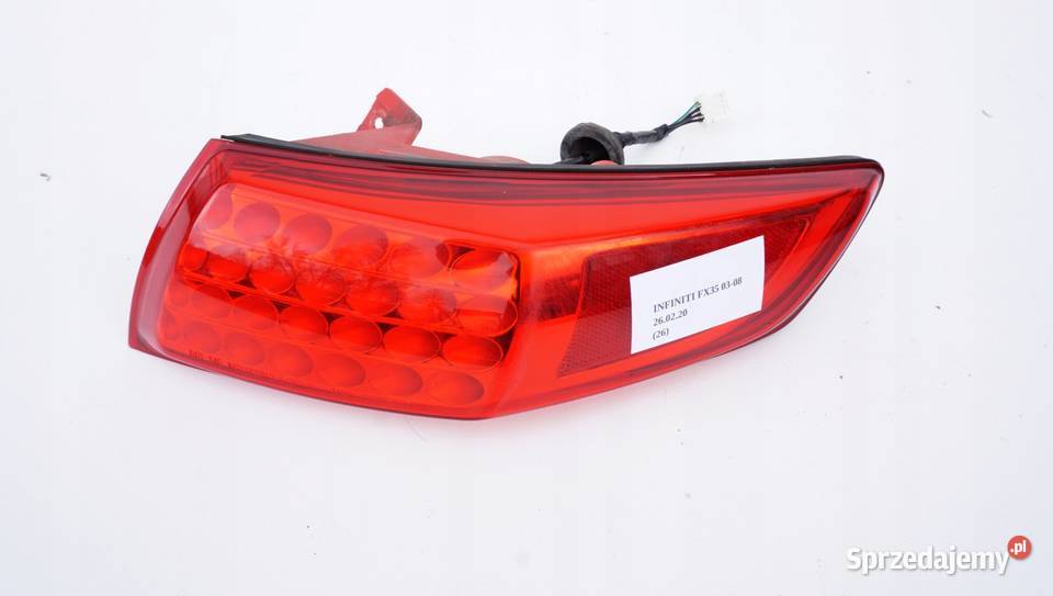 LAMPA TYLNA PRAWA TYŁ INFINITI FX35 FX45 Prawe wielkopolskie Nowy Tomyśl