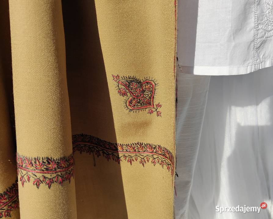 Szal orientalny indyjski haftowany haft paisley zachodniopomorskie Szczecin sprzedam
