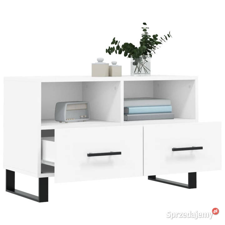 Szafka pod TV biała 80x36x50 materiał Warszawa