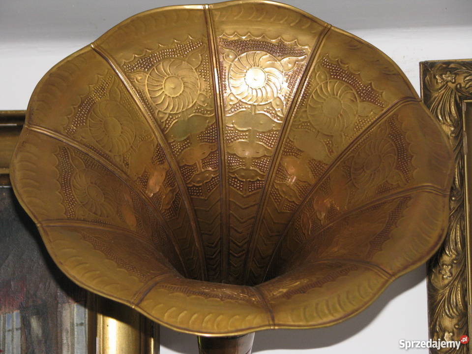 Gramofon patefon sprawny rzeźbiony kwadrat Kraków sprzedam