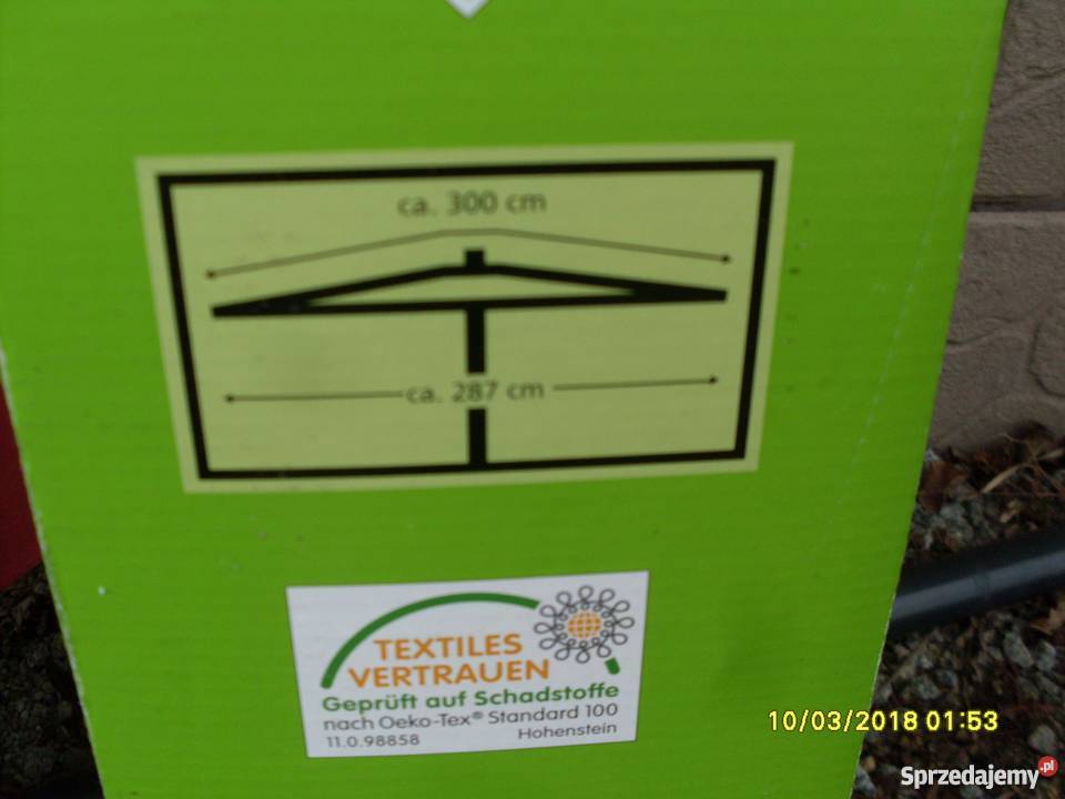 Parasol ogrodowy na korbke Dzierżoniów