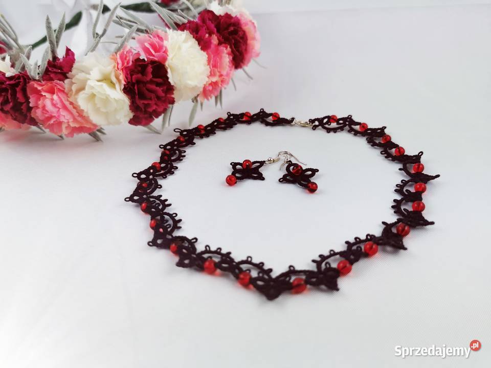 Biżuteria frywolitkowa małopolskie Wiśniowa