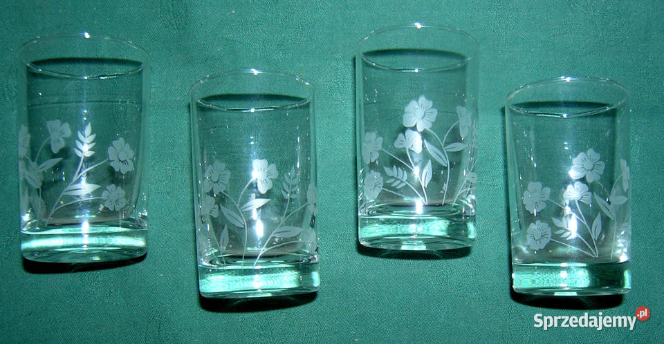 kieliszki do wódki szlif kwiaty vintageD Bartków