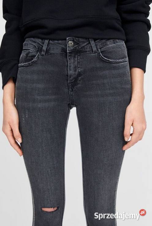ZARA SPODNIE JEANS JEANSOWE Z OZDOBAMI 36 S Kalisz sprzedam