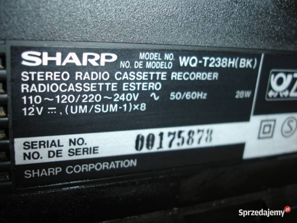 Radiomagnetofon SHARP WQT238H