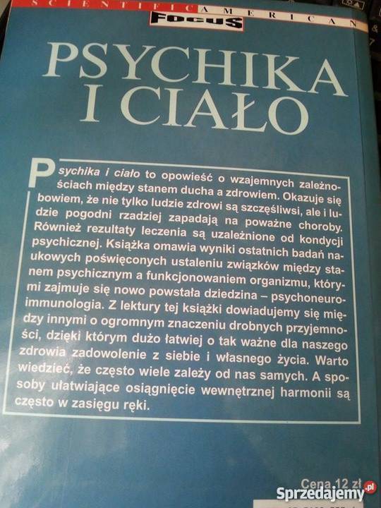 Psychika i ciało Rok wydania 1998 Szczecin sprzedam