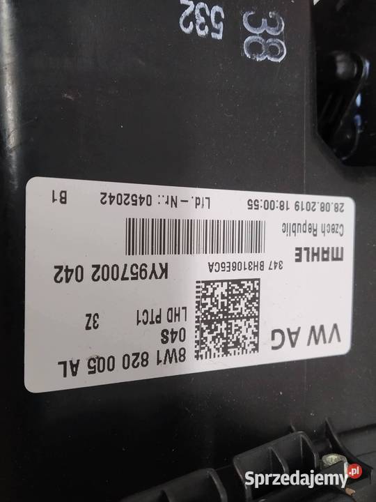 NAGRZEWNICA 8W1820005AL Audi A6 V 2018 C8