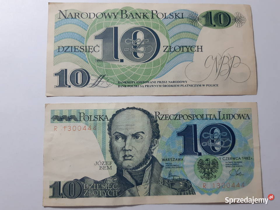 Banknot 10 1982 Józef Bem 2 lubelskie Niemce sprzedam