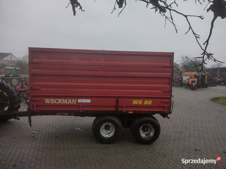 Przyczepa rolnicza tandem 8 ton wywrotka na tył