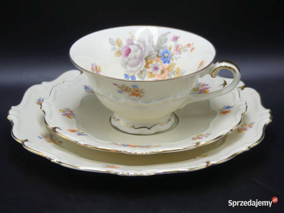 Komplet śniadaniowy Sorau Żary Biała róża 1928 Poznań sprzedam