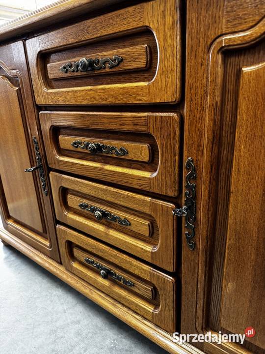 Komoda stylowa dębowa dąb rustykalny 150x45x82 Ełk