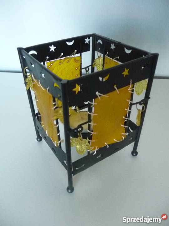 Świecznik stojący metalowy 13 na podgrzewacz Poznań sprzedam