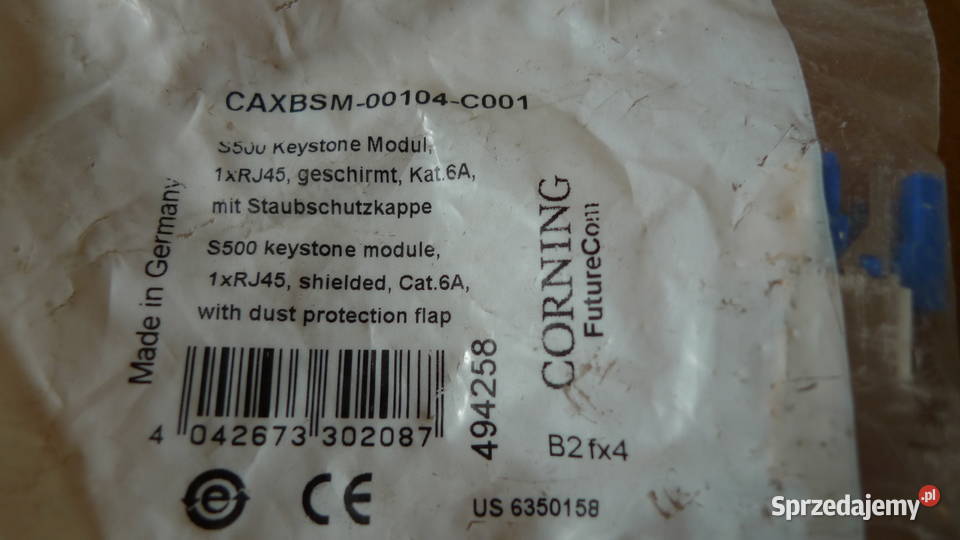 Gniazdo RJ45 CAXBSM00104C001 Corning nowe Białystok