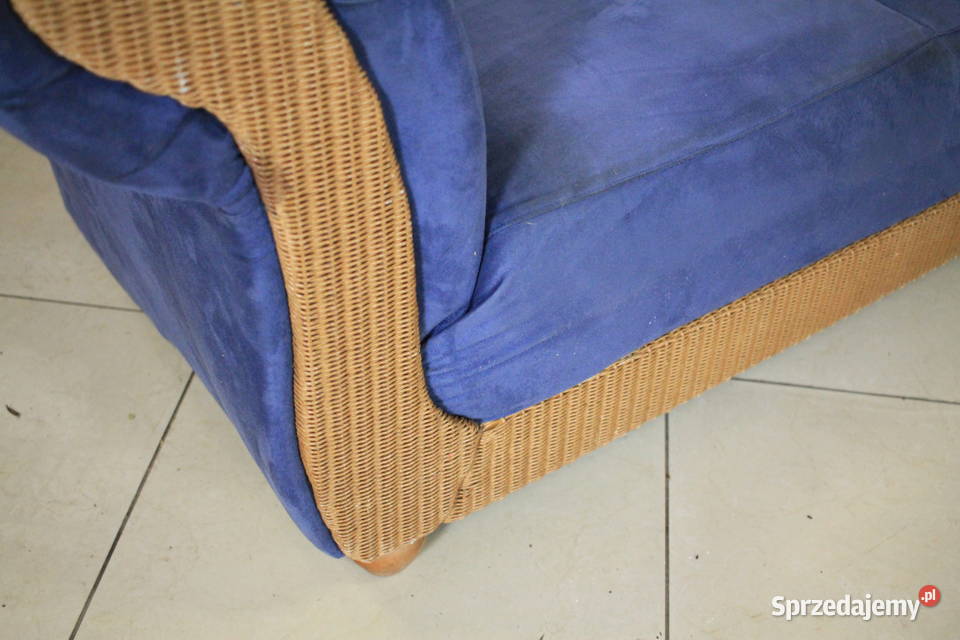 Piękny komplet materiał niebieski welur Pszczyna