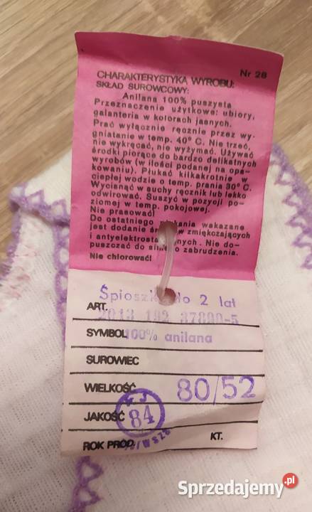 ŚPIOSZKI do 2 lat Odzież Hajnówka