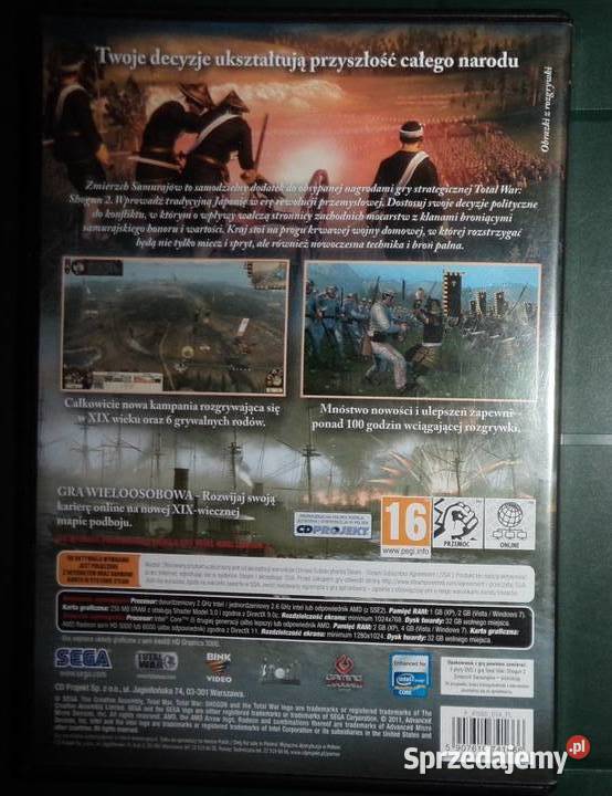 Total War Shogun 2 Zmierzch samurajów PC DVD BOX Rzeszów