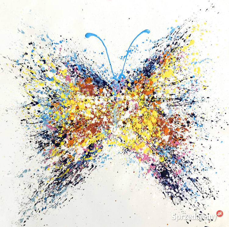 Nowoczesna abstrakcja kolorowa Obraz olejny