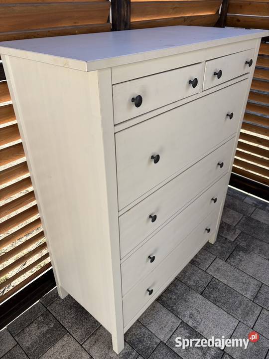 Komoda Hemnes 6 biała lite drewno Góra Bałdrzychowska-Kolonia