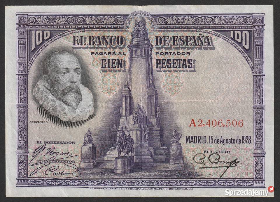 HISZPANIA 100 PESET 1928 Kolekcje