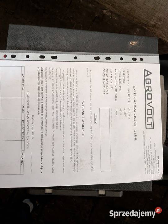 Agregat prądotwórczy AgroVolt 18kVA Goszczanówko