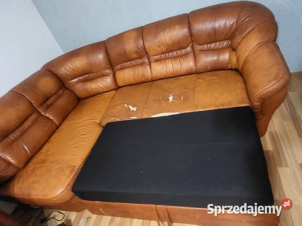 Skórzany narożnik z funkcją spania mazowieckie
