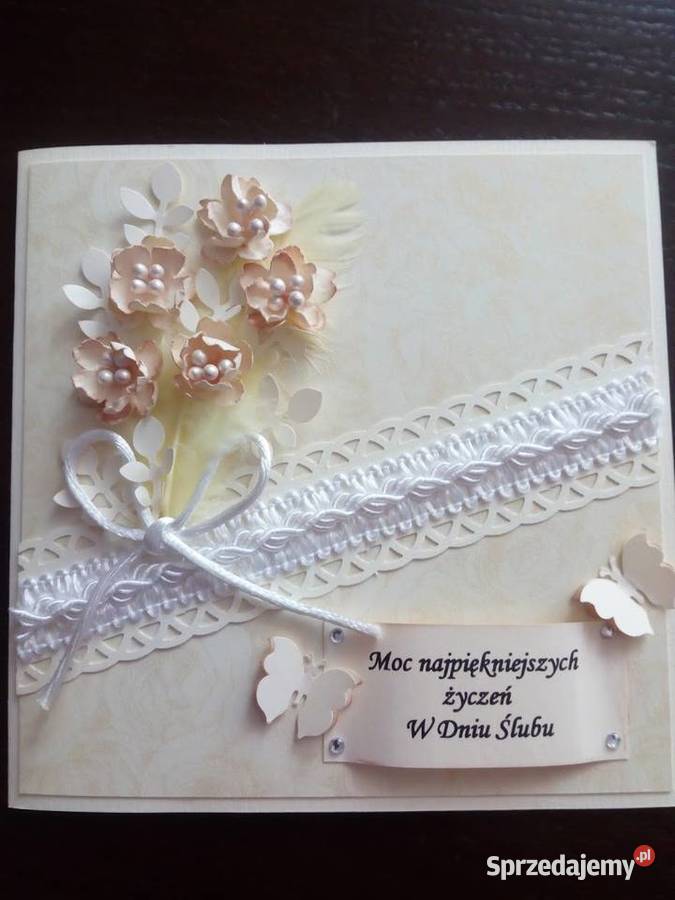 Kartka na ślub ręcznie robiona świętokrzyskie Wilków
