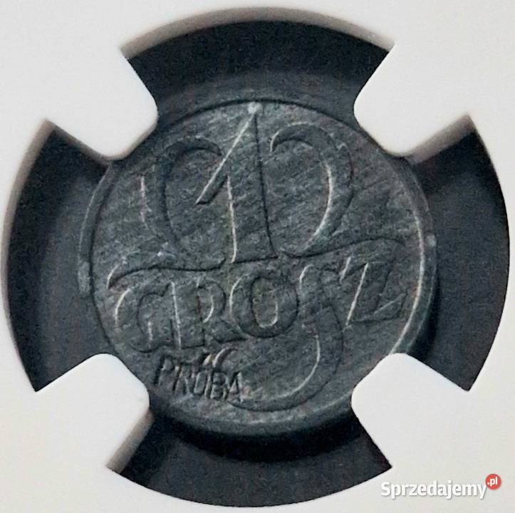 1 Grosz 1939 Próba Cynk NGC MS64 TOP POP Numizmatyka Sosnowiec