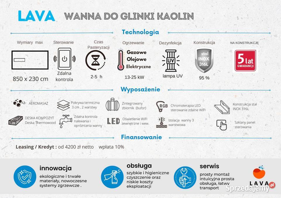 WANNA QUADRO DO GORĄCEJ GLINKI KAOLIN wielkopolskie Poznań