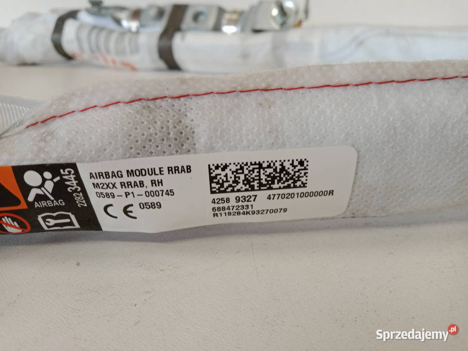 OPEL KARL KURTYNA POWIETRZNA PRAWA 42589327 15 Poduszki powietrzne Rakoniewice sprzedam