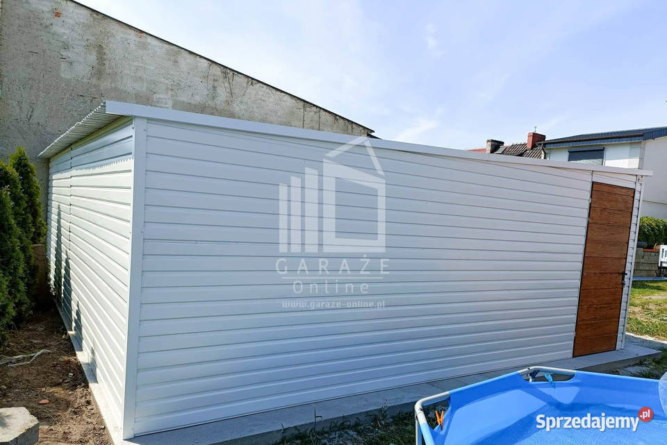 GARAŻ BLASZANY 6m x 58m spad tył 2x Brama drzwi blacha Tarnów sprzedam