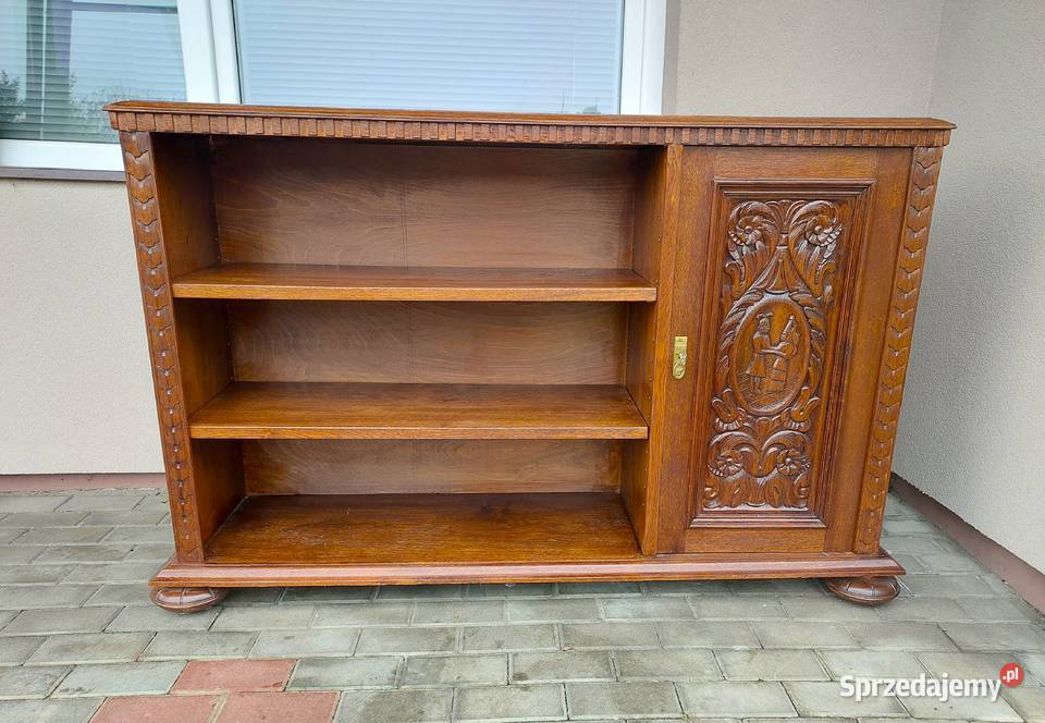 Stara dębowy regał szafka rzeźbiona E234 Tczew