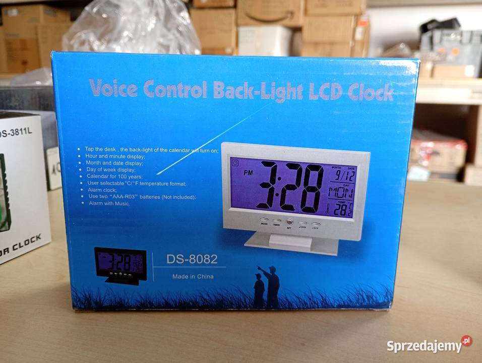 Cyfrowy Zegarek Stojący LCD z Kontrolą Głosu mazowieckie Przysucha