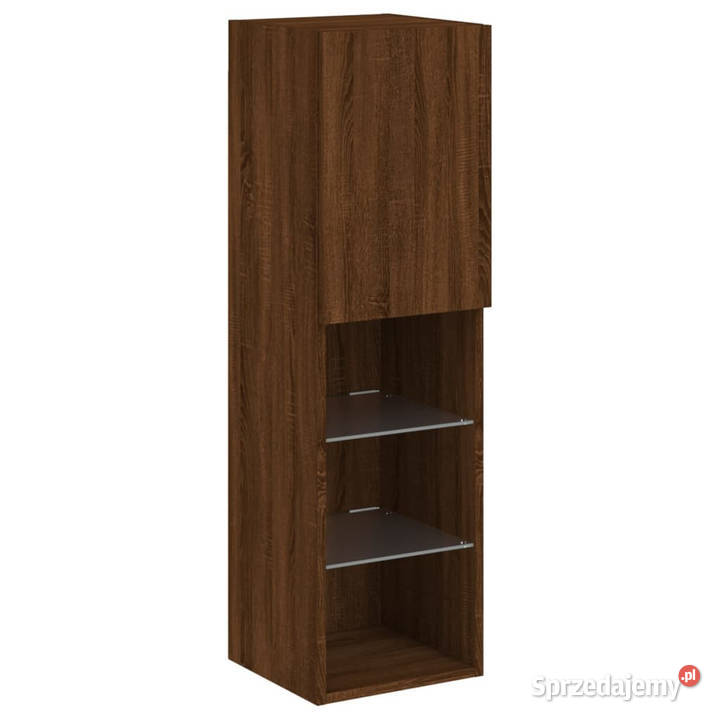 Szafka TV z LED brązowy dąb 305x30x102 WM837027 Warszawa
