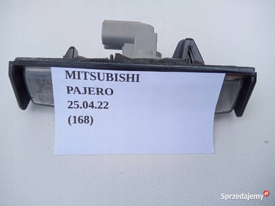LAMPKA TABLICY REJESTR MITSUBISHI PAJERO SPORT lampki tablicy rejestracyjnej wielkopolskie Nowy Tomyśl