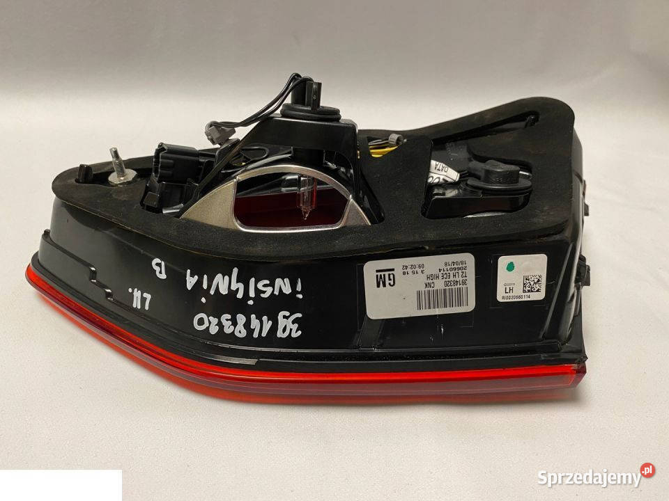 OPEL INSIGNIA B LAMPA TYLNA LEWA 39148320 Kozubszczyzna