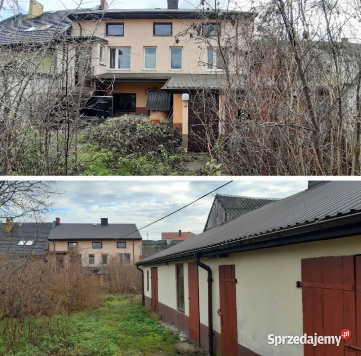 Do remontu przestronny z budynkami gosp blacha Raków