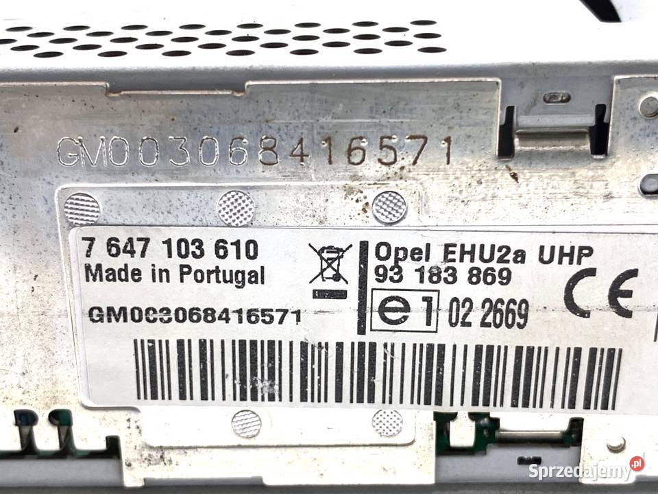 RADIO OPEL ASTRA H 93183869 0414 ODTWARZACZ Sprzęt audio fabryczny