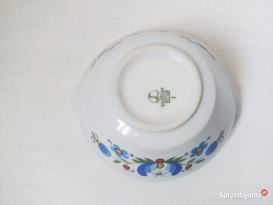 Lubiana vintage PRL wzór kaszubski talerze śląskie