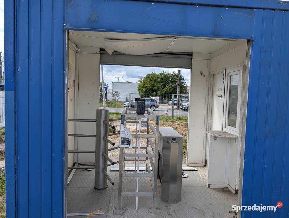 Kontener stróżówka wartownia z kontrolą dostępu Magazynowanie Łomianki sprzedam