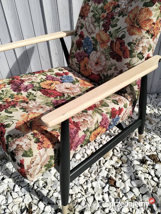 Fotel rumuński mocny zgrabny renowacji vintage Lubrza sprzedam