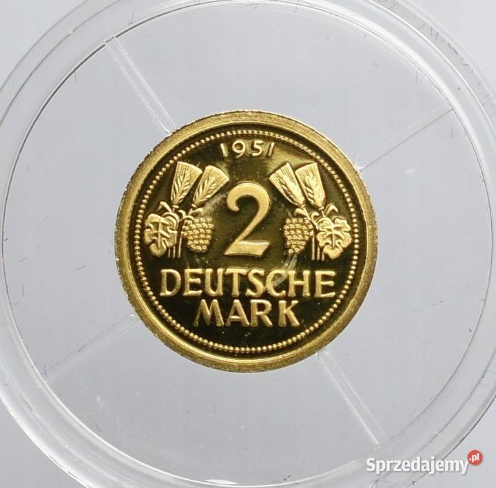 Niemcy replika 2 marki 1951 J złoto st Lk160 mazowieckie Warszawa sprzedam