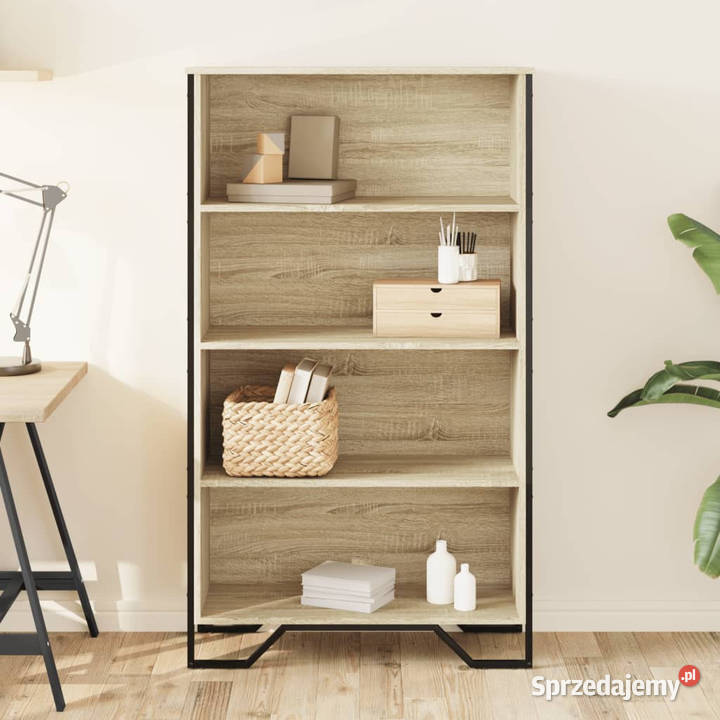 Regał na książki dąb sonoma 80x31x1375 WM848630 Warszawa