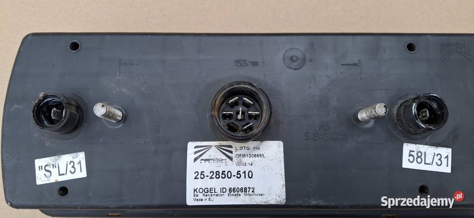 LAMPA LEWA NACZEPA KOGEL ASPOCK EUROPINT II Bieleń