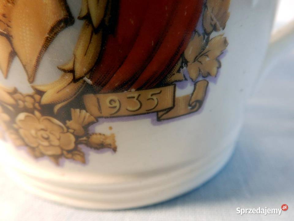 Król George V na Króla Srebrny Jubileusz 1935 Porcelana i szkło Piła