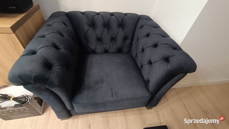 Nowy fotel chesterfield Agata meble do kompletu 114cm