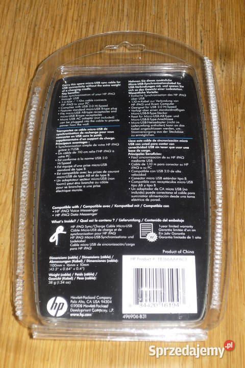 HP kabel Micro USB USB mazowieckie Zielonka