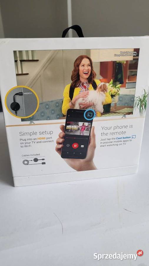 Google Chromecast Ultra 4K stream z telefonu na Elektronika mazowieckie Warszawa