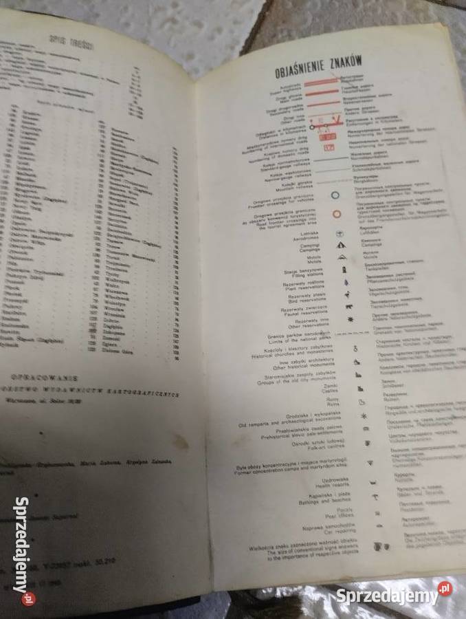 Stary atlas samochodowy Polski p Ostrowiec Świętokrzyski