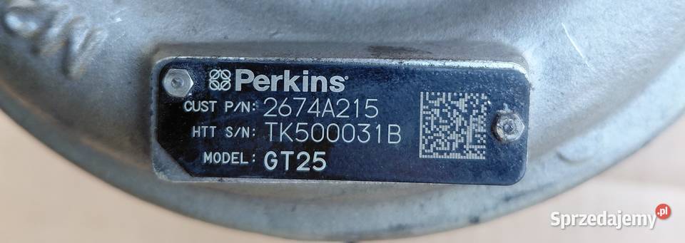 Turbosprężarka PERKINS 2674A215 Porąbka